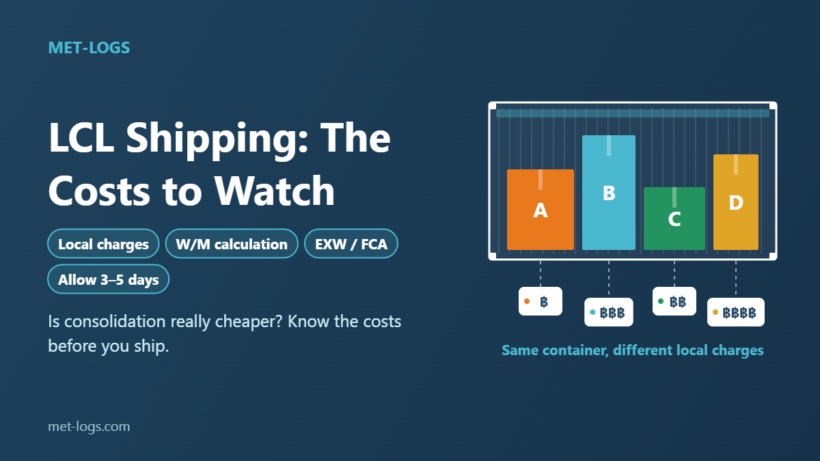LCL shipping costs to watch: same container, different local charges